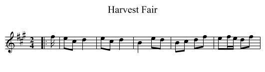 Harvest Fair - staff notation
