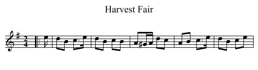 Harvest Fair - staff notation