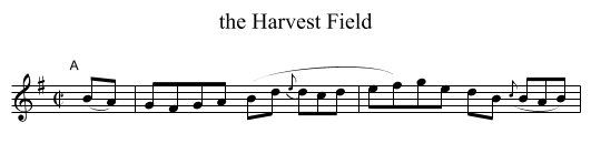 Harvest Field, the  - staff notation