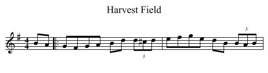 Harvest Field - staff notation