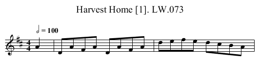 Harvest Home [1]. LW.073 - staff notation