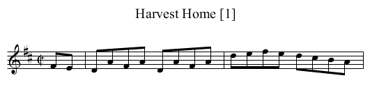 Harvest Home [1] - staff notation
