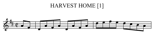 HARVEST HOME [1] - staff notation