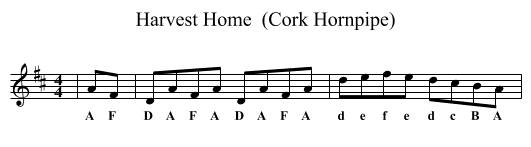 Harvest Home  (Cork Hornpipe) - staff notation
