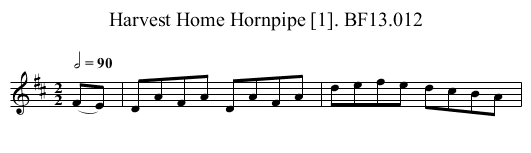 Harvest Home Hornpipe [1]. BF13.012 - staff notation