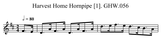 Harvest Home Hornpipe [1]. GHW.056 - staff notation