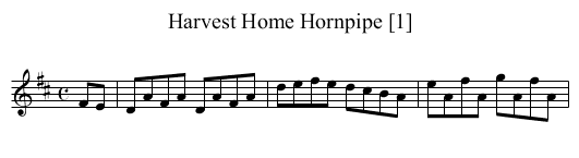 Harvest Home Hornpipe [1] - staff notation