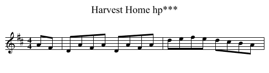 Harvest Home hp*** - staff notation