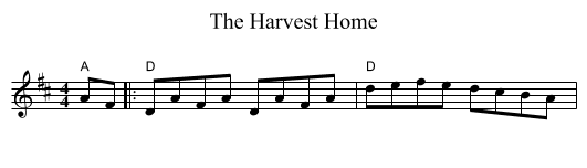 Harvest Home, The  - staff notation