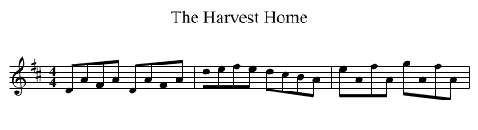 Harvest Home, The  - staff notation