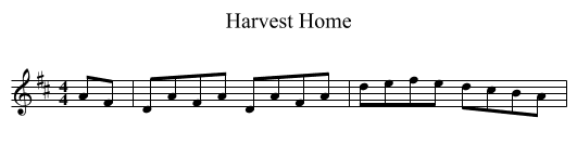 Harvest Home - staff notation