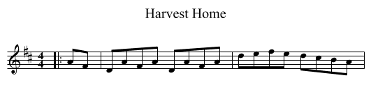 Harvest Home - staff notation