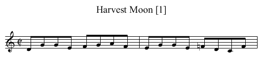 Harvest Moon [1] - staff notation