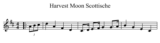Harvest Moon Scottische - staff notation
