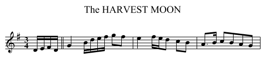 HARVEST MOON, The - staff notation
