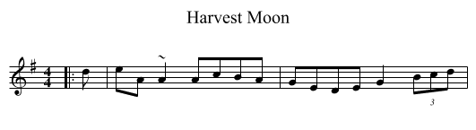 Harvest Moon - staff notation