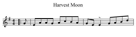 Harvest Moon - staff notation