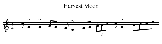 Harvest Moon - staff notation