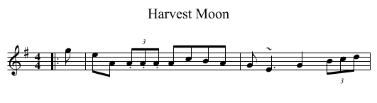 Harvest Moon - staff notation