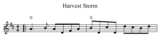 Harvest Storm - staff notation