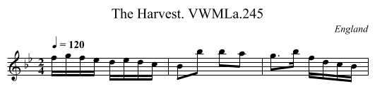 Harvest. VWMLa.245, The - staff notation