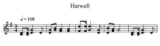 Harwell - staff notation