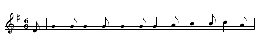 Haselbury Girl - staff notation
