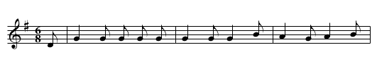 Haselbury Girl - staff notation