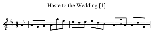 Haste to the Wedding [1] - staff notation