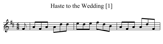 Haste to the Wedding [1] - staff notation