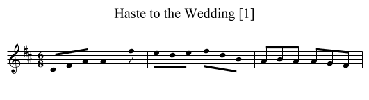 Haste to the Wedding [1] - staff notation
