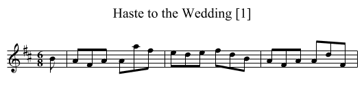 Haste to the Wedding [1] - staff notation