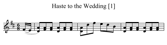 Haste to the Wedding [1] - staff notation