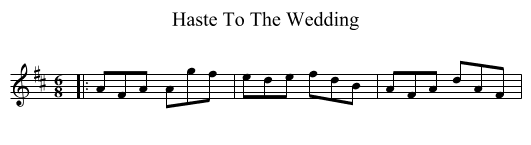 Haste To The Wedding - staff notation
