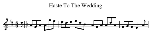Haste To The Wedding - staff notation