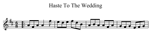 Haste To The Wedding - staff notation