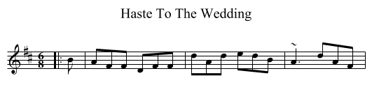 Haste To The Wedding - staff notation