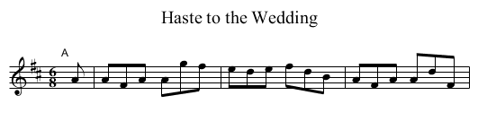 Haste to the Wedding - staff notation
