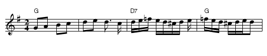 Hategana de la Moina - staff notation