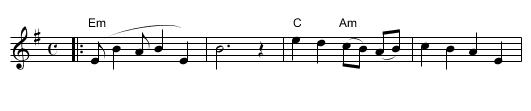 Hatov [Em] - staff notation