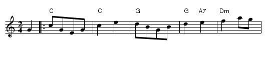 Hattemageren - staff notation