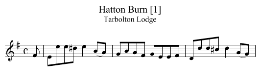 Hatton Burn [1] - staff notation