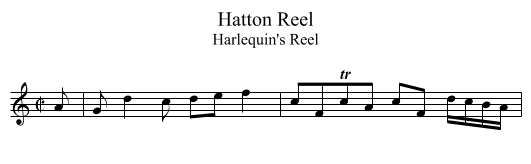 Hatton Reel - staff notation
