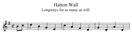 Hatton Wall - staff notation