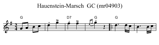 Hauenstein-Marsch  GC (mr04903) - staff notation