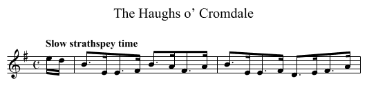Haughs o’ Cromdale, The - staff notation
