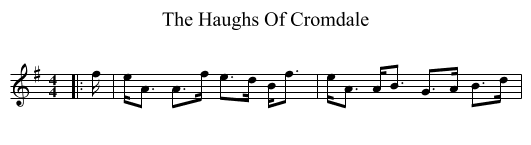 Haughs Of Cromdale, The  - staff notation
