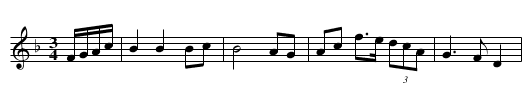 Haughty Mary - staff notation