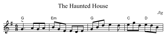 Haunted House, The - staff notation