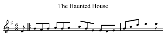 Haunted House, The  - staff notation